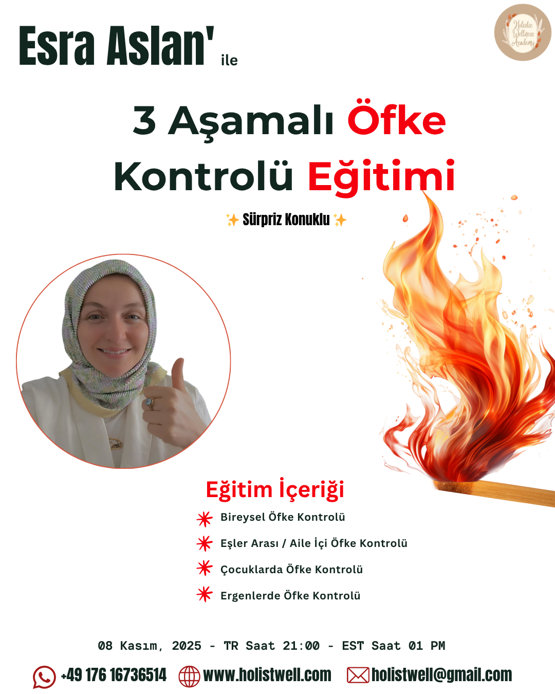 3 Aşamalı Öfke Kontrolü Eğitimi