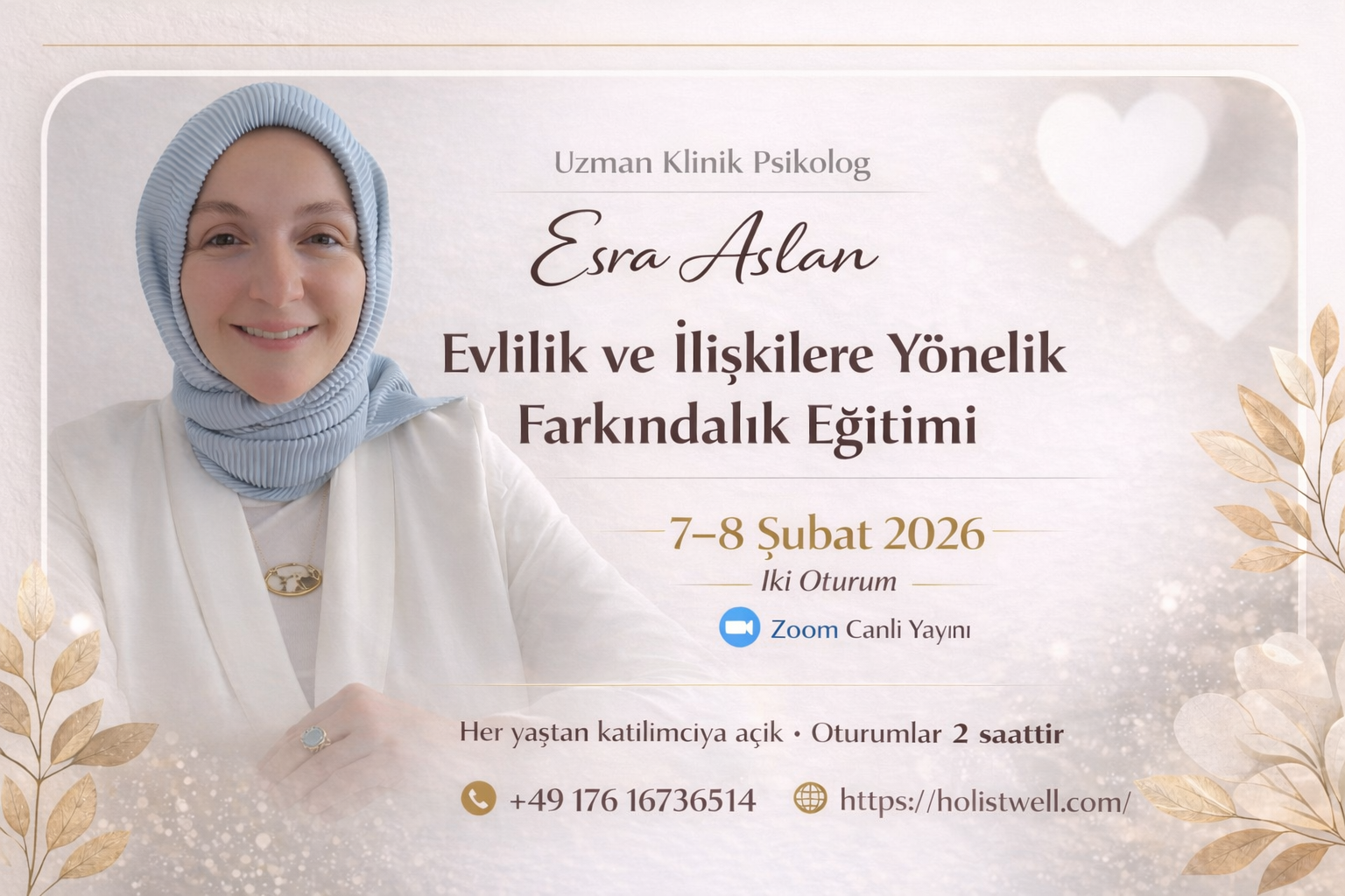 Bekarlara Özel Evlilik Eğitimi (07-08/02/2026 Canlı)